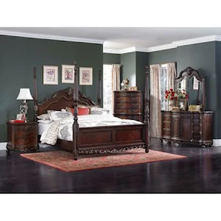 Traditional Queen Bedroom Group with Poster Bed